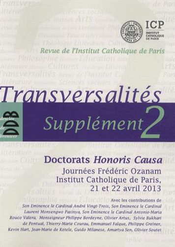 Transversalités Supplément 2 - Doctorats Honoris Causa