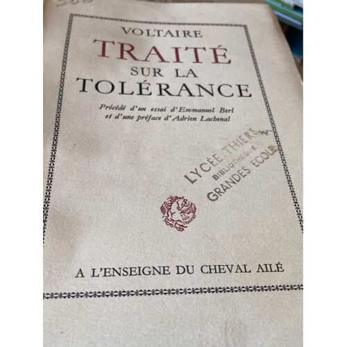 Traité Sur La Tolérance Voltaire