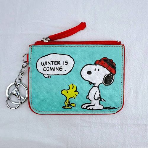 Snoopy porte-monnaie Charlie marron mignon portefeuille femmes loisirs Woodstock fermeture éclair porte-carte pochette pour monnaie dame cas filles--Y