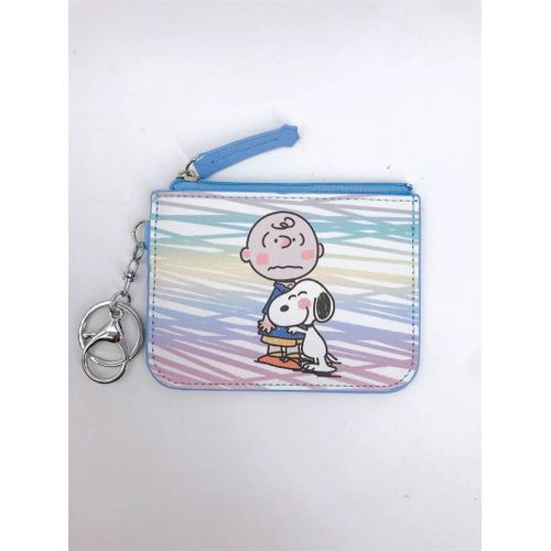 Snoopy porte-monnaie Charlie marron mignon portefeuille femmes loisirs Woodstock fermeture éclair porte-carte pochette pour monnaie dame cas filles--W