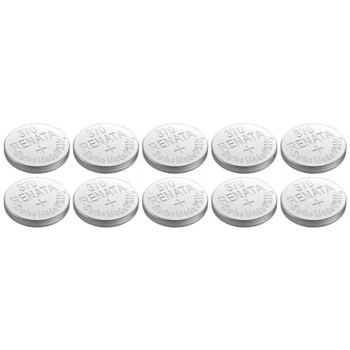 RENATA Lot de 10 Piles bouton Silver Oxyde 370 / SR920W 0% mercure