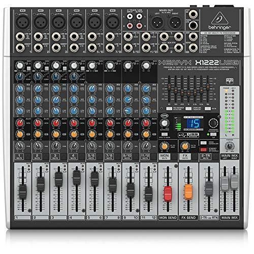 Behringer Amplificateur Xenyx X1222Usb 16Kanal 2/2 Bus Mischpult Mit Xenyx Mic Preamps, 1Knob Kompressoren, 24Bit MultiFx Und Usb Audio Interface
