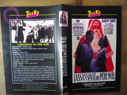 Tele K7 Jaquette Du Film L'assassinat Du Père Noël.Réalisation:Christian Jaque Avec Harry Baur,Raymond Rouleau Et Renée Faure