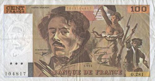 Billet De 100 Francs "Delacroix"