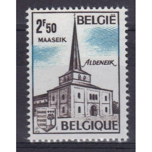 Belgique 1972 : Maaseik, Église Aldeneik - Timbre 2 F. 50 Violet, Bleu Et Vert Neuf **