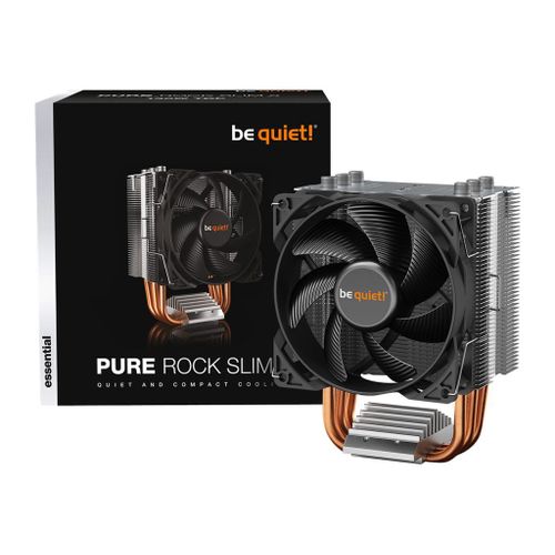 be quiet! Pure Rock Slim 2 - Refroidisseur de processeur - (pour : LGA1150, LGA1151, LGA1155, LGA1200, LGA1700, AM4, AM5) - aluminium avec base en aluminium/cuivre - 92 mm - argent