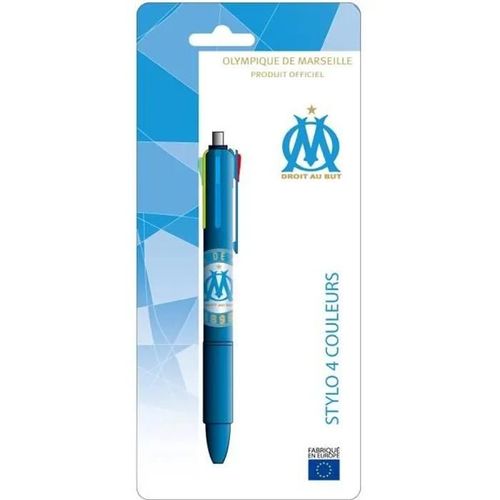 Stylo 4 Couleurs Om - Collection Officielle Olympique De Marseille
