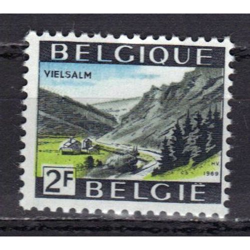 Belgique 1969 : Vielsalm - Timbre 2 F. Noir, Vert Et Bleu Neuf **