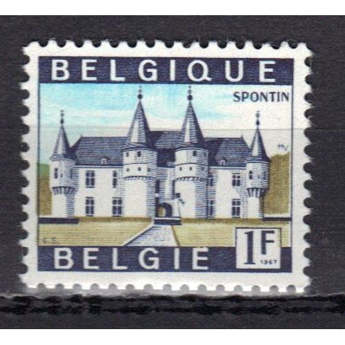 Belgique 1967 : Spontin-Sur-Bocq - Timbre 1 F. Bleu-Noir, Olive Et Bleu Neuf **