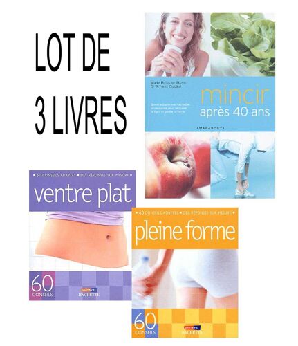 Lot 3 Livres Pleine Forme Marie Borrel Ventre Plat Anne Dufour Mincir Après 40 Ans Arnaud Cocaul Belouze-Storm