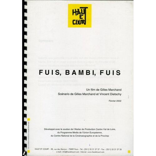 Fuis, Bambi, Fuis - Qui A Tué Bambi ? Scénario Original Du Film, Gilles Marchand, Avec Laurent Lucas