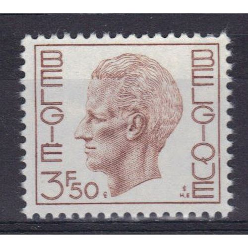 Belgique 1970 : Roi Baudouin 1er : 40è Anniversaire Du Roi - Timbre 3 F. 50 Brun Neuf **
