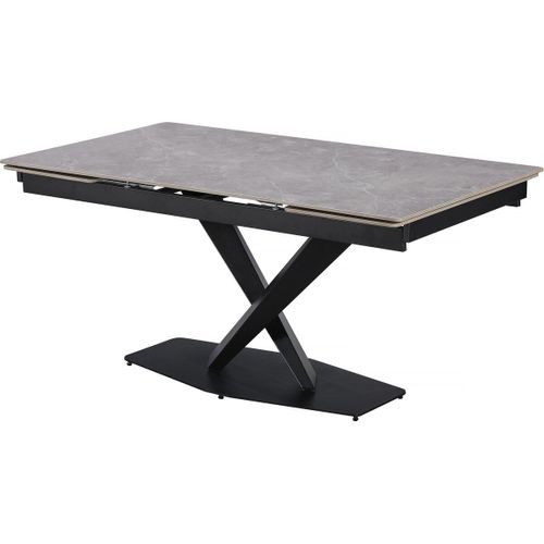Table À Manger Extensible En Céramique 6 À 10 Personnes "Silence" - Gris Marbré