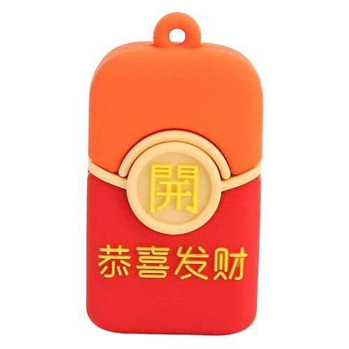 Cartoon USB Flash Drive Enveloppe Rouge Apparence Plug and Play Support Chaud Plugging Memory Stick Clé USB pour PC Voitures 128GB