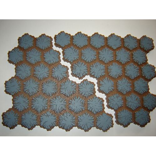 Terrain Pour Heroscape : 2 Plaques De 24 Hexagones Roche