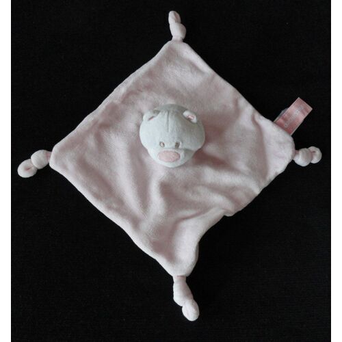 Doudou Plat Ours Rose Et Blanc Orchestra