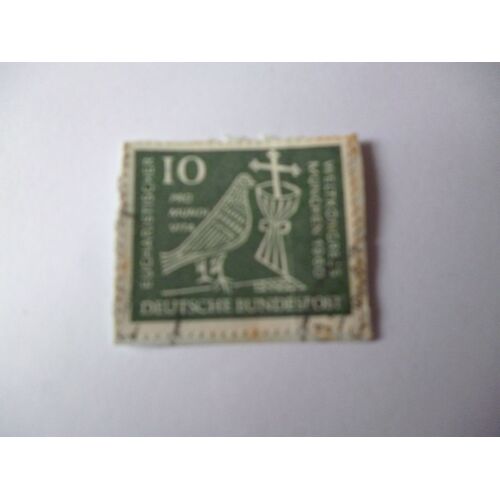 Timbre "Allemagne ::Deutsche Bundespost : Congrès Mondial Eucharistique: Munich 1960".