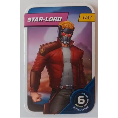 Carte Leclerc Marvel 2023 - Défie Tes Héros N° 047 47 : Star-Lord Star Lord
