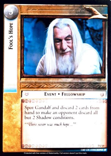 Carte Le Seigneur Des Anneaux : The Return Of The King - Fool's Hope 7 U 35
