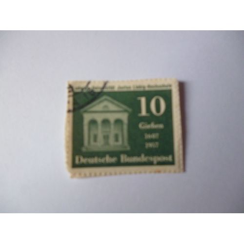 Timbre "Allemagne ::Deutsche Bundespost : Ludwigs-Universität Justus Liebig Hochschule :Giessen:1607-1957".