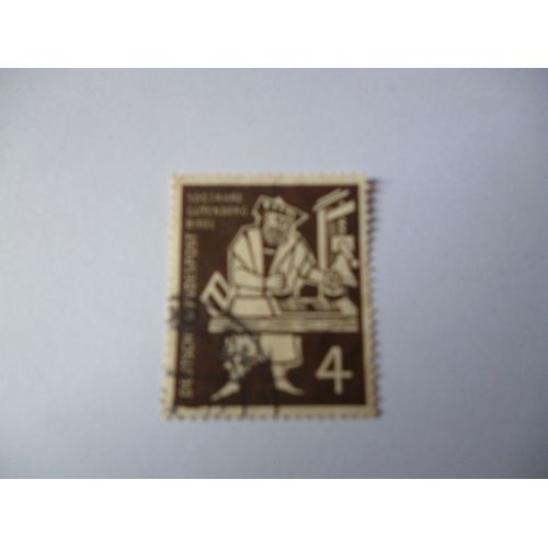 Timbre "Allemagne ::Deutsche Bundespost : 500 Ans De La Bible De Gutenberg".