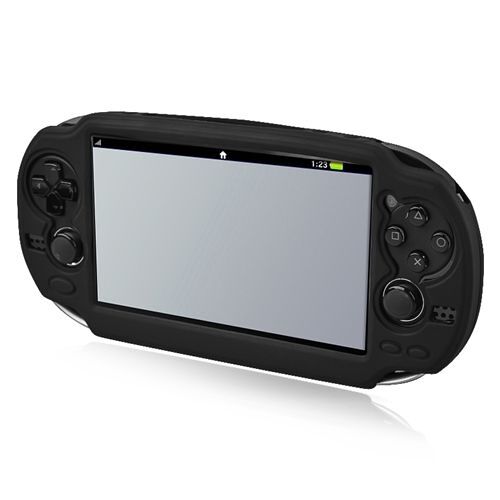 Insten® Housse Étui Coque En Silicone Pour Console Sony Playstation Ps Vita Psvita Pch-1000 Séries, Noir