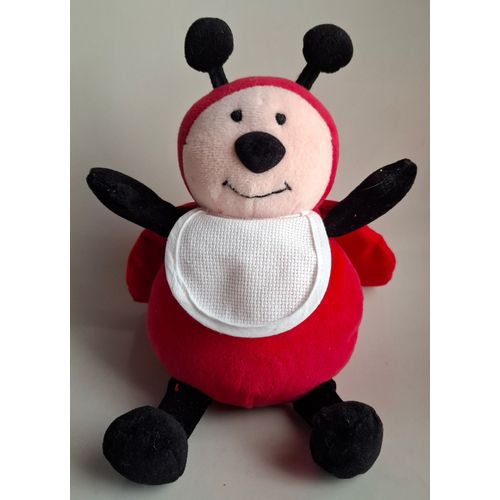 Peluche Doudou - Coccinelle - Avec Bavoir Pouvant Etre Brodé - Dmc