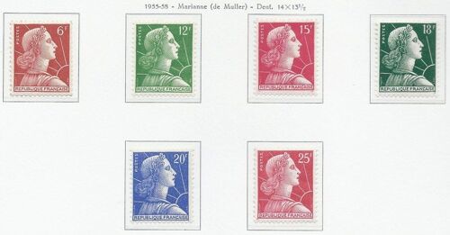 Yvert France N° 1009a À 1011c. Marianne De Muller. Neuf Sc** (Mnh)