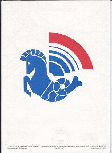 France 1983 - Document Philatélique - Air France - 3.45 F - 24-83 - A 1 83 124