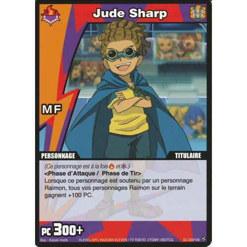 Carte Inazuma Eleven Jude Sharp Gc 003/100