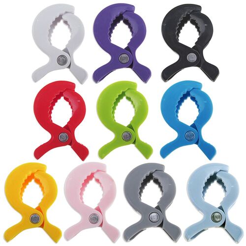Crochet De Couverture De Siège De Voiture, Clips En Plastique Coloré Pour Poussette, Jouet