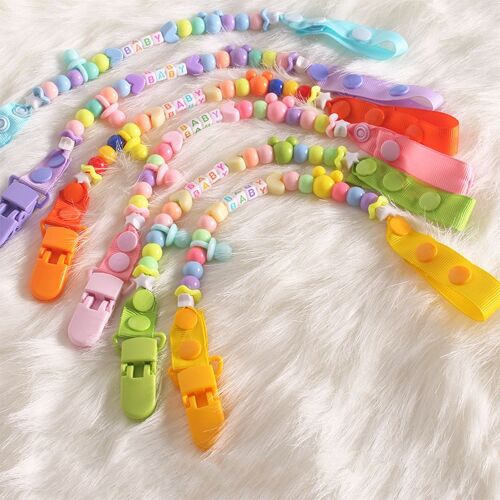 Support Factice Pour Anneau De Dentition, Accessoires De Tétines Pour Bébé, Clips De Sucette Personnalisés En Silicone, Perles Pour Nouveau-Nés, Pinces À Chaîne Anti-Perte