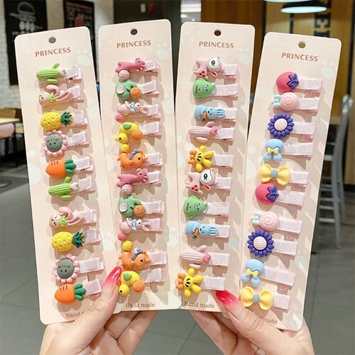 Épingle À Cheveux Fruits Pour Enfants, 10 Pièces, Clip Frange Latérale Pour Bébé, Accessoires De Coiffure Pour Filles Kawaii, Noeuds, Nouvelle Collection 2021 