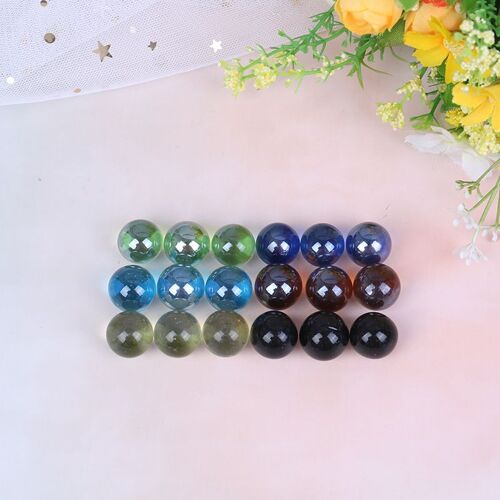 10 Pièces Billes 16mm Verre Billes Knicker Boules De Verre Décoration Couleur Pépites Jouet