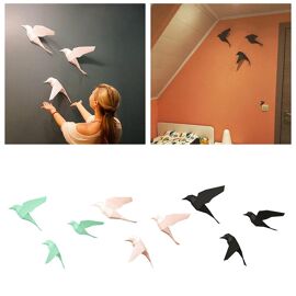 Modèle De Papier 3d Décoration Murale De Bar Maison, Puzzles, Jouets Éducatifs Faits À La Main, Artisanat, Colombe Blanche, Animal Géométrique, Oiseau