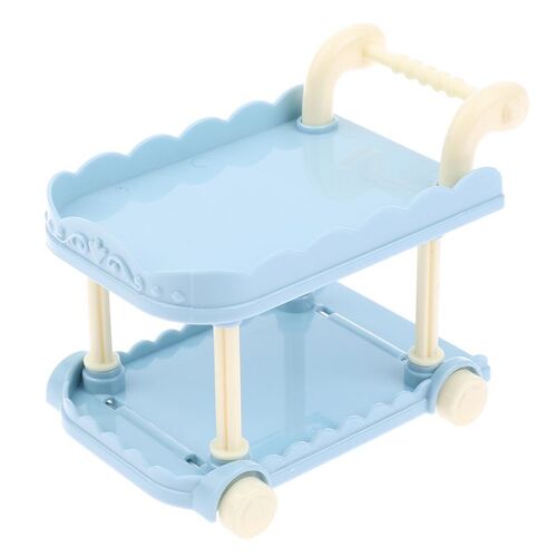 Chariot De Cuisine En Plastique, Mini Chariot De Cuisine À Deux Couches Pour Maison De Poupée 1:12 1 Pièce