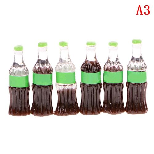 Breloques En Résine Pour Fabrication De Perles, 6 Pièces, Bouteille De Cola, Plasticine, Slime, Fournitures Pour Maison De Poupée, Artisanat Miniature, Accessoires De Bricolage