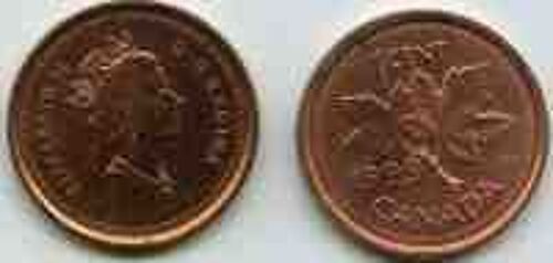 Canada = Pièce De 1 Cent, Année 1999, ( 2 Feuilles D'érable - Elisabeth 2 )