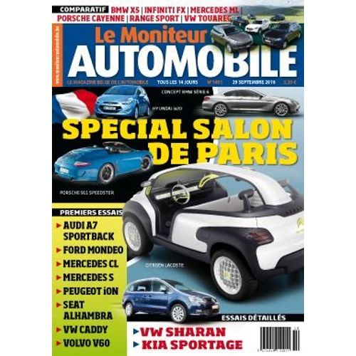 Le Moniteur Automobile N°1481 - Volkswagen Sharan 2.0 Tdi - Kia Sportage 2.0 Crdi 4wd - Special Salon De Paris