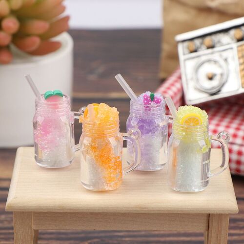 Maison De Poupée Miniature, Tasse De Glace Rasée, Bouteille De Boisson Pour Barbie, Dessert, Jouets, Échelle 1/12