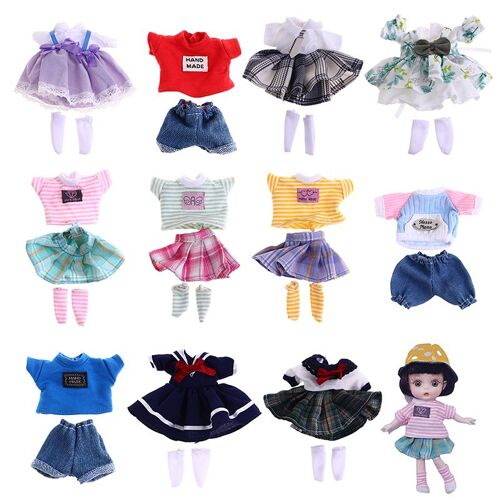 Vêtements Pour Poupées 16 Cm Bjd Ob11, Chapeau, T-Shirt, Court, Accessoires, Costume, Jupe, Sweat À Capuche, Chaussures Pour Filles, 1/8
