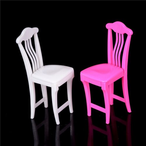 Chaise De Jeu Pour Maison De Poupée, 4 Pièces, Chaise Haute Rose Pour Bébé, Meuble De Table Pour Maison De Poupée