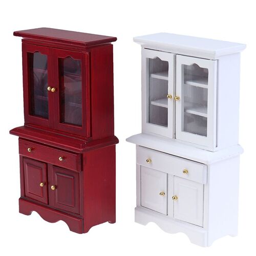 Armoires De Cuisine Miniatures Avec Tiroirs 1/12, Meubles De Maison De Poupée, Placard À Jouets, Accessoires De Meubles