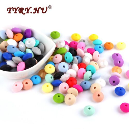 Perles Lentilles En Silicone Sans Bpa, 500 Pièces, Breloques Pour Nouveau-Né, Accessoire D'allaitement, Collier De Dentition, Jouet
