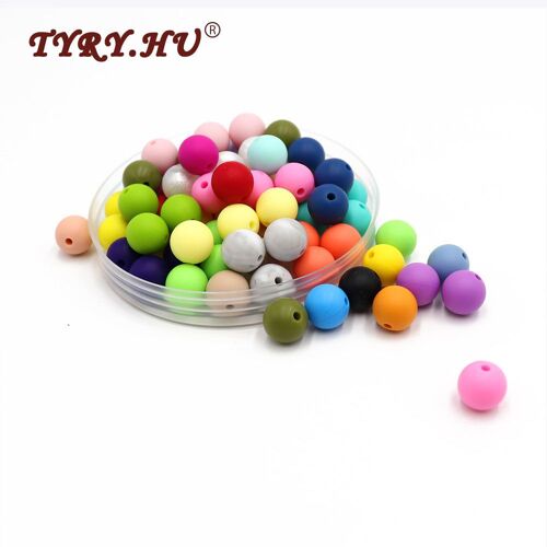 Anneau De Dentition En Silicone Pour Bébé, 100 Pièces, Perles De 9mm 12mm 15mm Sans Bpa, Suspension De Voiture Pour Bébé Poussette, Accessoires Clips De Sucette, Bricolage Artisanat