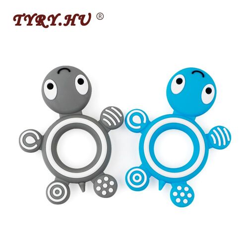 Anneau De Dentition En Silicone, 1 Pièce, Dessin Animé Tortue, Jouets De Dentition Pour Bébé, Rongeur De Qualité Alimentaire, Bébé, Mâcher Pour Mère, Diy Sucette Chaîne Outil