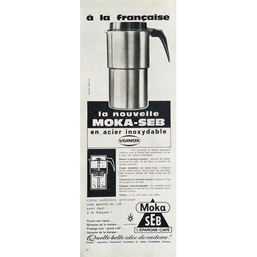 Publicité Papier - Cafetière "Moka" Seb De 1962