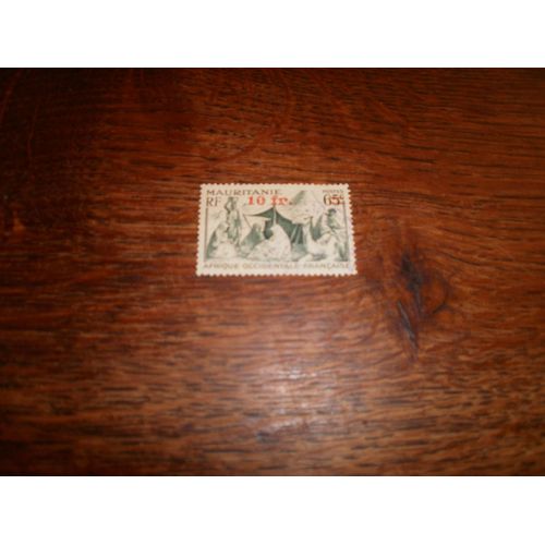 Mauritanie Oblitéré Avec Surcharge N°136 Y&t. (1944) . 10fr Sur 65c