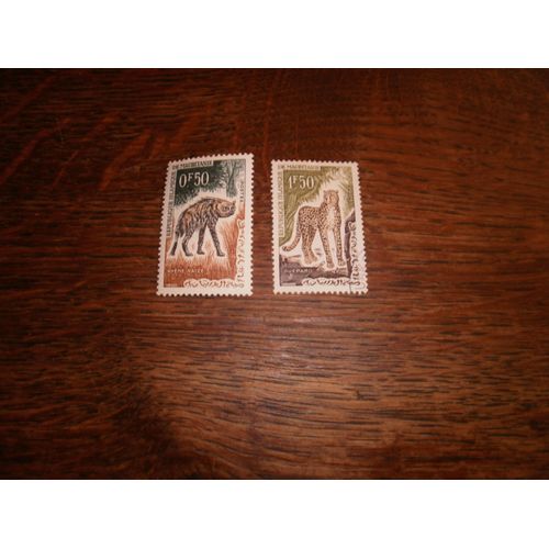 2 Timbres De Mauritanie N°165 Et 167 Y&t. (1963). Animaux Sauvages.