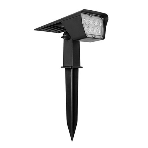 Lampe À Cellule Solaire, Lance Au Sol Ou Montage Mural Noir
